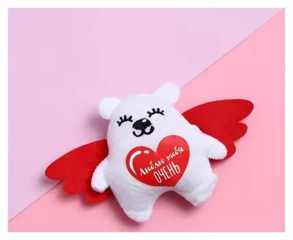 Магнит «Люблю тебя очень», с крыльями