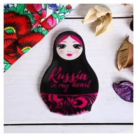 Магнит «Матрёшка. красный узор»