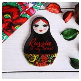 Магнит «Матрёшка. узор с ягодами»