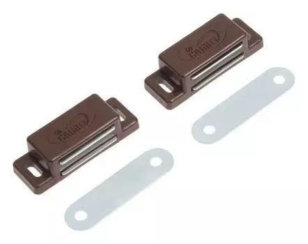 Магнит мебельный Tundra Krep M001br, маленький, коричневый, 2 шт.