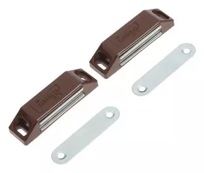 Магнит мебельный Tundra Krep M002br, средний, коричневый, 2 шт.