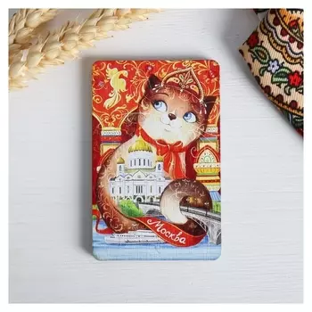 Магнит «Москва. храм христа спасителя. кошка»