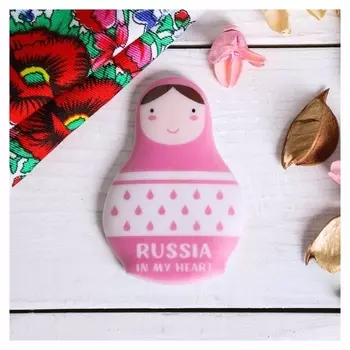 Магнит «Розовая матрёшка»
