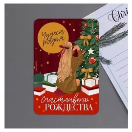 Магнит со скретч-слоем «Чудеса рядом», 8 х 5.5 см