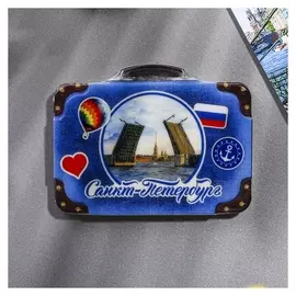 Магнит в форме чемодана «Санкт-петербург. мосты»