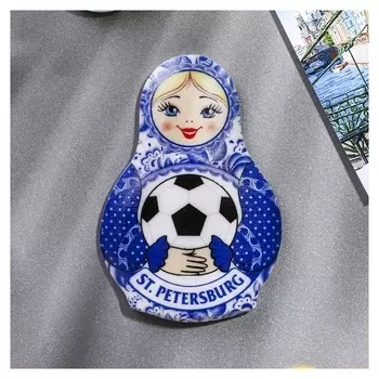 Магнит в форме матрёшки Санкт-Петербург Футбол