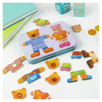 Магнитная игра в железной коробочке "Мишки"