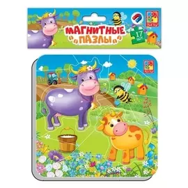 Магнитные пазлы «Корова и теленок»