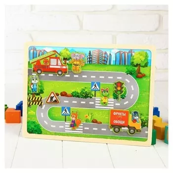 Магнитный конструктор-планшет "Город"