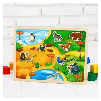 Магнитный конструктор-планшет "Зоопарк"