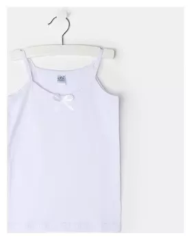 Майка для девочки, цвет белый, рост 122-128 см