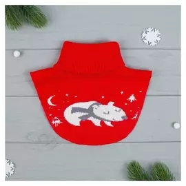 Манишка крошка Я "Мишка", красный, р.26