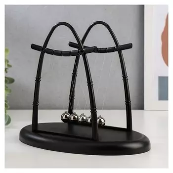 Маятник "Шары техно" бамбук чёрный 18х22,5х14 см