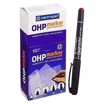 Маркер Centropen 2636 для Ohp, перманентный, 0.6 мм, красный