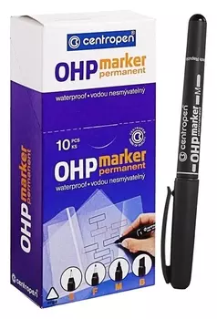 Маркер Centropen 2637 для Ohp, перманентный, 1.0 мм, чёрный