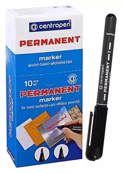 Маркер Centropen 2836 перманентный, 1.0 мм, чёрный