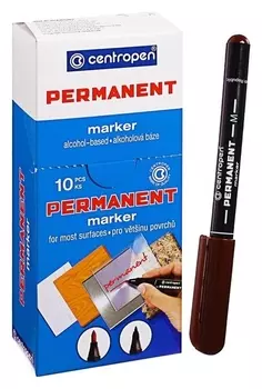 Маркер Centropen 2846 перманентный, 1.0 мм, коричневый