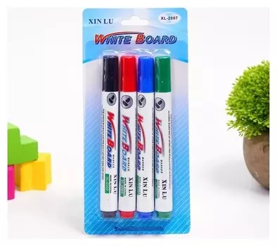 Маркер цветной на водной основе, набор 4 шт.