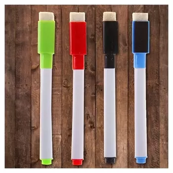 Маркер цветной на водной основе с магнитом, набор 4 шт.