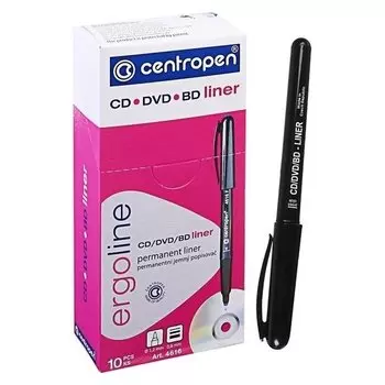 Mаркер для Cd/dvd 0.6 мм, Centropen 4616, чёрный