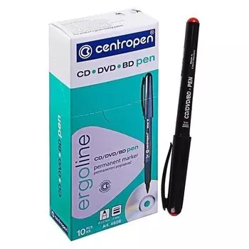 Mаркер для Cd/dvd 1.0 мм, Centropen 4606, красный