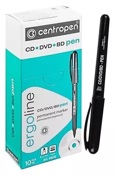 Mаркер для Cd/dvd 2.5 мм Centropen 4606, линия 1 мм, цвет чёрный