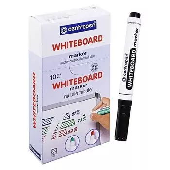 Маркер для доски Centropen 8559, 2.5 мм, чёрный