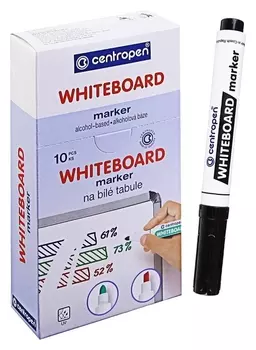 Маркер для доски Centropen 8569, скошенный, 1.5-5.0 мм, чёрный