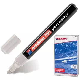 Маркер-краска лаковый Edding "790", 2-4 мм, серебряный, круглый наконечник, пластиковый корпус