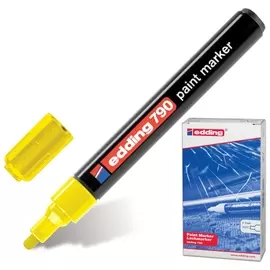 Маркер-краска лаковый Edding "790", 2-4 мм, желтый, круглый наконечник, пластиковый корпус