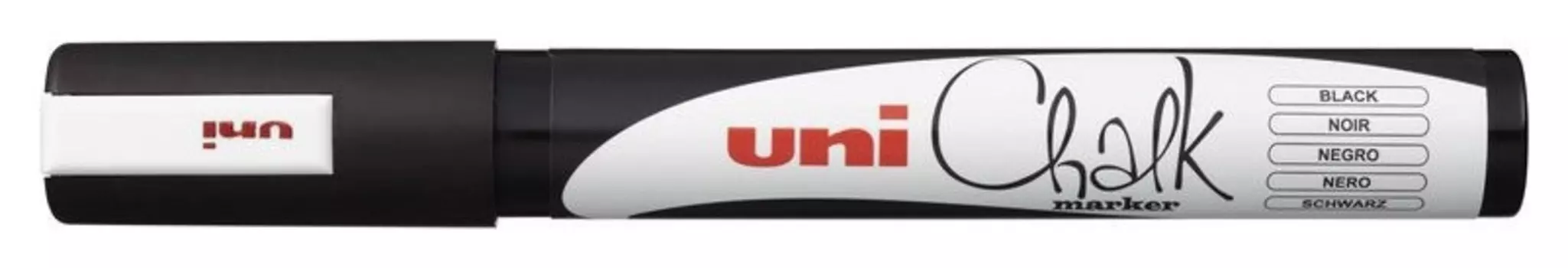 Маркер меловой UNI Pwe-5m, чёрный, 1.8-2.5 мм.
