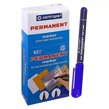 Маркер перманентный, Centropen 2836, 3.3 мм, синий