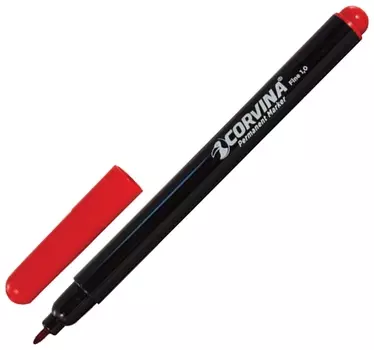 Маркер перманентный (Нестираемый) Corvina, тонкий наконечник 1 мм, красный, италия, 42953/03