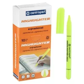 Маркер текстовыделитель 3.0 мм Centropen 2822, флуоресцентный желтый