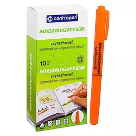 Маркер-текстовыделитель 4.0 мм Centropen 8722, флуоресцентный оранжевый