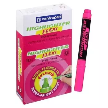 Маркер-текстовыделитель Flexi 8542, розовый
