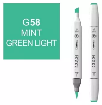 Маркер Touch brush двухсторонний цв.058 зеленый мятный светлый, 1210058