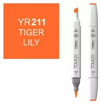 Маркер Touch brush двухсторонний цв.211 тигровая лилия, 1210211
