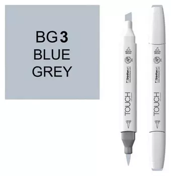 Маркер Touch brush двухсторонний цв.bg3 серо-синий 3, 1214030