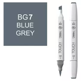 Маркер Touch brush двухсторонний цв.bg7 серо-синий 7, 1214070