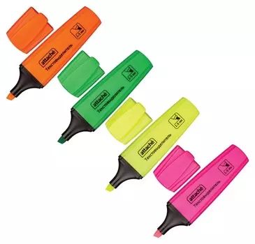 Маркер выделитель текста Attache Palette 1-5мм набор 4цв.