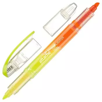 Маркер выделитель текста Attache Selection Dual 1-4 мм желт/оранжевый