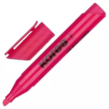 Маркер выделитель текста Kores 1-4 мм розовый 36002