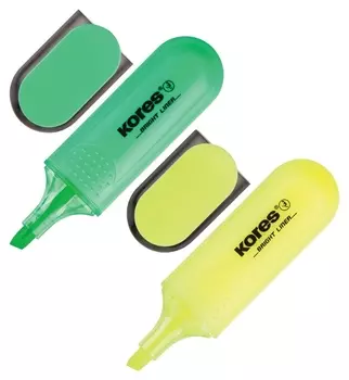 Маркер выделитель текста Kores набор 2цв. 36121