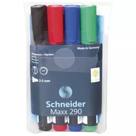 Маркеры для доски и флипчарта Schneider набор 4 шт., ассорти, "Maxx 290", круглый наконечник, 2-3 мм