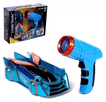 Машина антигравитационная Racer, управление лазером, аккумулятор, ездит по стенам, цвет синий