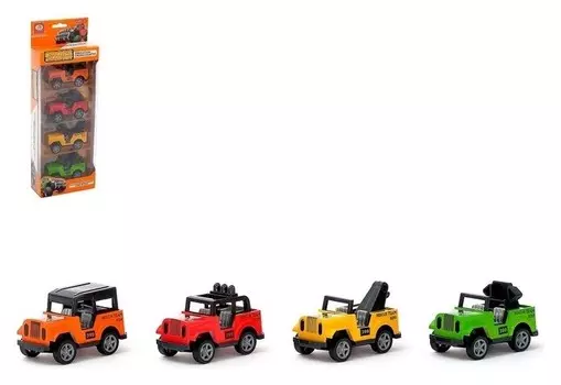 Машина инерционная «Джип», набор 4 шт