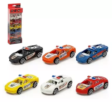 Машина инерционная «Полиция», набор 6 шт