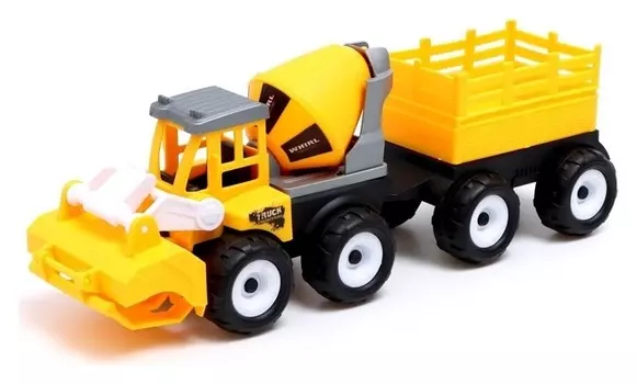 Машина инерционная «Строитель», с прицепом