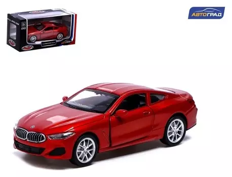 Машина металлическая BMW M850i, 1:44, инерция, открываются двери, цвет красный